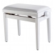 Soundsation SBH-100P-WH - Adjustable glossy finish piano bench