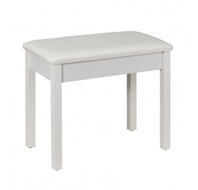 Soundsation SBH-50P-SWH - Wood piano bench in white satin finish