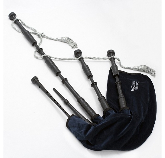 McCallum P0 All Black Poly Bagpipes