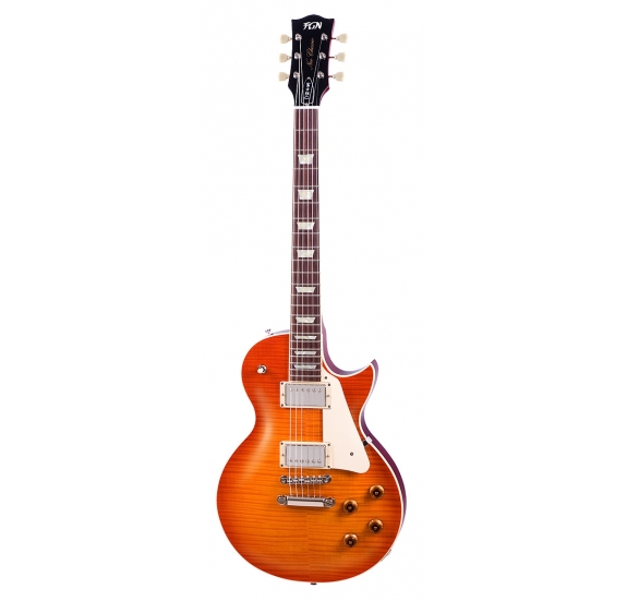 FGN E-Guitar, Neo Classic LS10, Faded Cherry Burst, Bag