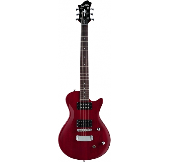 HAGSTROM Electric Guitar, Ultra Swede ESN, Wild Cherry Transparent