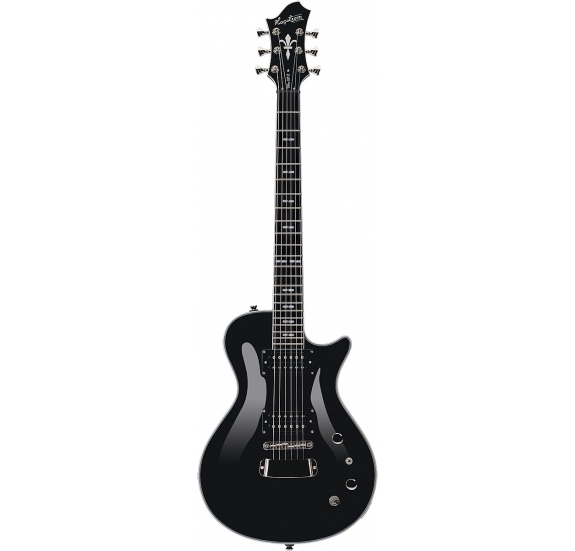 HAGSTROM Electric Guitar, Ultra Swede, Black Gloss