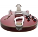 HAGSTROM Electric Guitar, Alvar, Wild Cherry Transparent