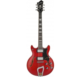 HAGSTROM Electric Guitar, Alvar, Wild Cherry Transparent