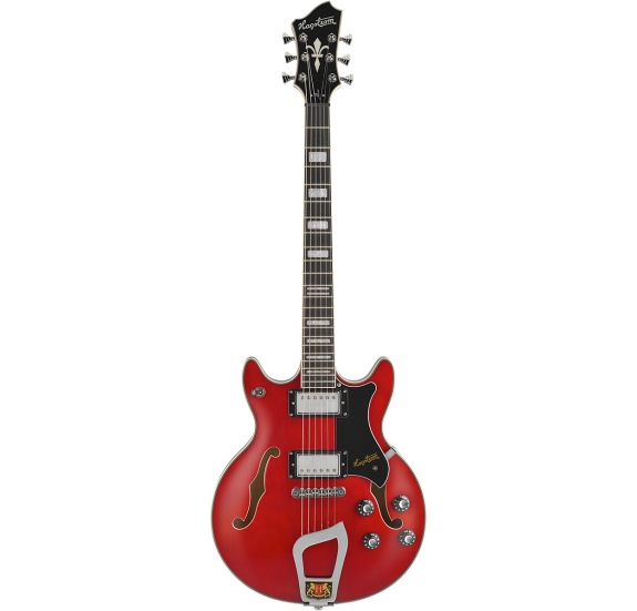 HAGSTROM Electric Guitar, Alvar, Wild Cherry Transparent