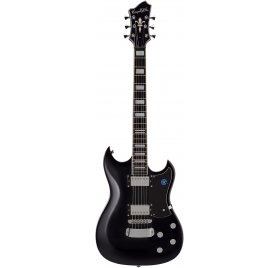 HAGSTROM Electric Guitar, Signature Pat Smear, Black Gloss