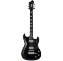 HAGSTROM Electric Guitar, Signature Pat Smear, Black Gloss