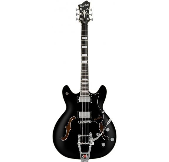 HAGSTROM E-gitár, Tremar Viking Deluxe, Black Gloss