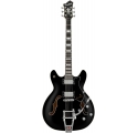 HAGSTROM Electric Guitar, Tremar Viking Deluxe, Black Gloss