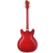 HAGSTROM Electric Guitar, Super Viking, Wild Cherry Transparent Flame, Left-hand