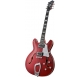 HAGSTROM Electric Guitar, Super Viking , Wild Cherry Transparent Flame