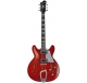 HAGSTROM Electric Guitar, Super Viking , Wild Cherry Transparent Flame