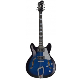 HAGSTROM Electric Guitar, Super Viking, Dark Baltic Sea Flame