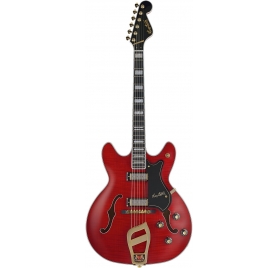 HAGSTROM Electric Guitar, 67' Vinking, Wild Cherry Transparent