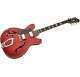 HAGSTROM Electric Guitar, Viking, Transparent Cherry, Left-hand