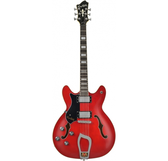 HAGSTROM Electric Guitar, Viking, Transparent Cherry, Left-hand