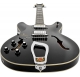 HAGSTROM Electric Guitar, Viking, Black, Left-hand