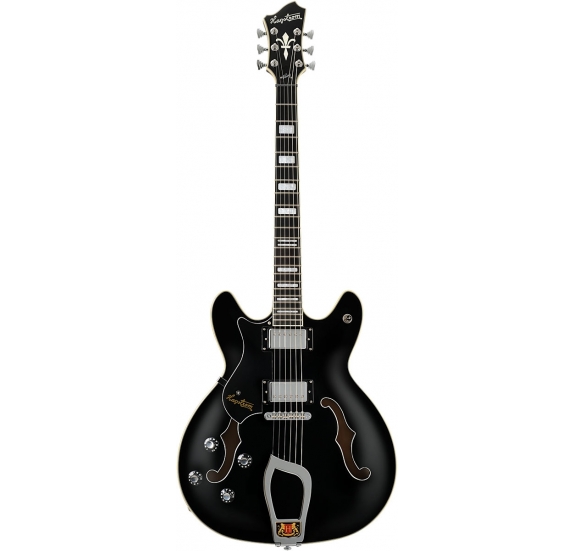 HAGSTROM Electric Guitar, Viking, Black, Left-hand
