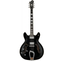 HAGSTROM Electric Guitar, Viking, Black, Left-hand