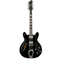 HAGSTROM Electric Guitar, Viking DLX, Black Gloss, 12-string