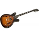 HAGSTROM Electric Guitar, Viking Baritone DLX, Tobacco Sunburst