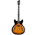 HAGSTROM Electric Guitar, Viking Baritone DLX, Tobacco Sunburst