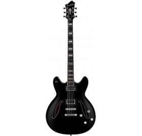 HAGSTROM Electric Guitar, Viking Baritone DLX, Black Gloss