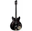 HAGSTROM Electric Guitar, Viking Ltd, Black - The Rod logo