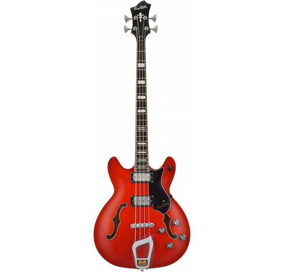 HAGSTROM Bass Guitar, Viking, Wild Cherry Transparent