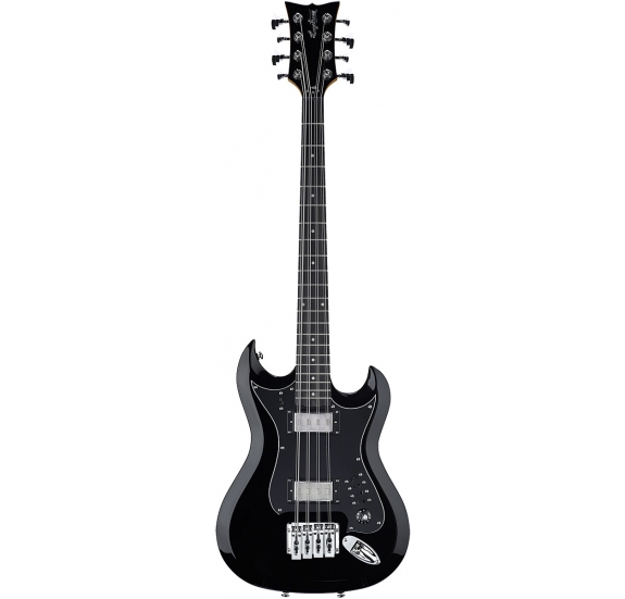 HAGSTROM Bass Guitar, H8II, Black Gloss, 8-string