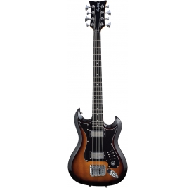 HAGSTROM Bass Guitar, H8II, Tobacco Sunburst, 8-string