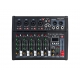 Voice-Kraft VK06 Keverőpult 4 mono/1 sztereo csatorna, USB Audio interface, Bluetooth, 16 DSP effect