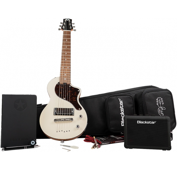 BLACKSTAR Electric Guitar, Carry-On, Standard Travel Pack amPlug, White