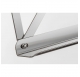 RKB steel music stand 135cm - nickel plated